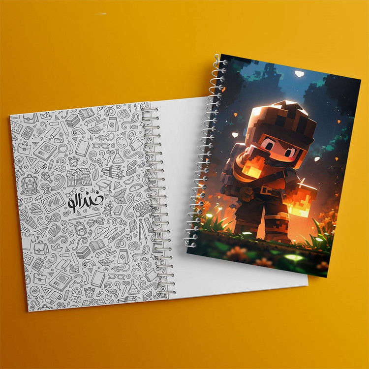 دفتر مشق 100 برگ خندالو طرح ماینکرافت (Minecraft) کد F2079