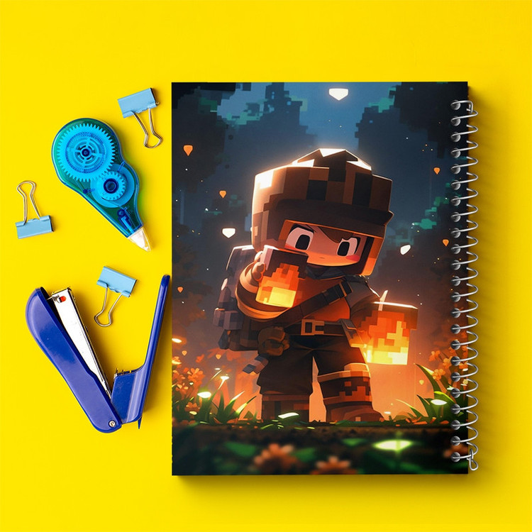 دفتر مشق 100 برگ خندالو طرح ماینکرافت (Minecraft) کد F2079