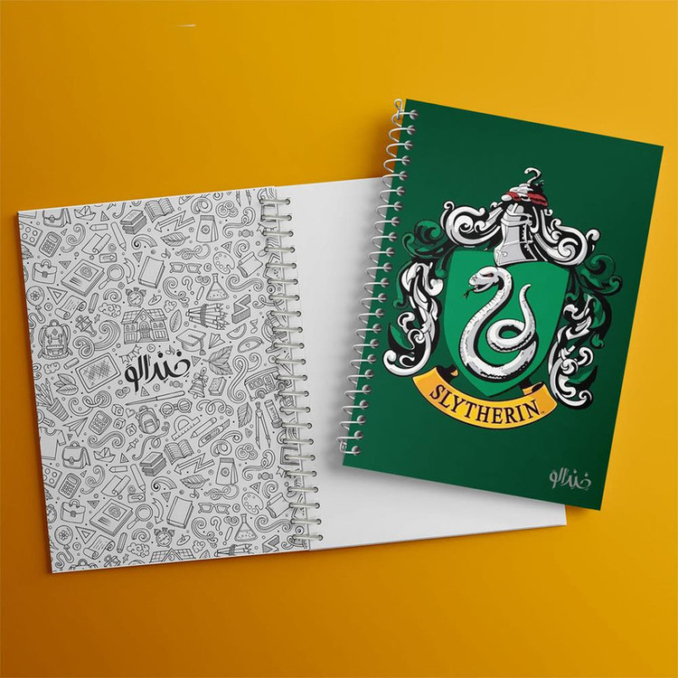 دفتر مشق 100 برگ خندالو طرح اسلیترین هری پاتر Harry Potter کد 19360