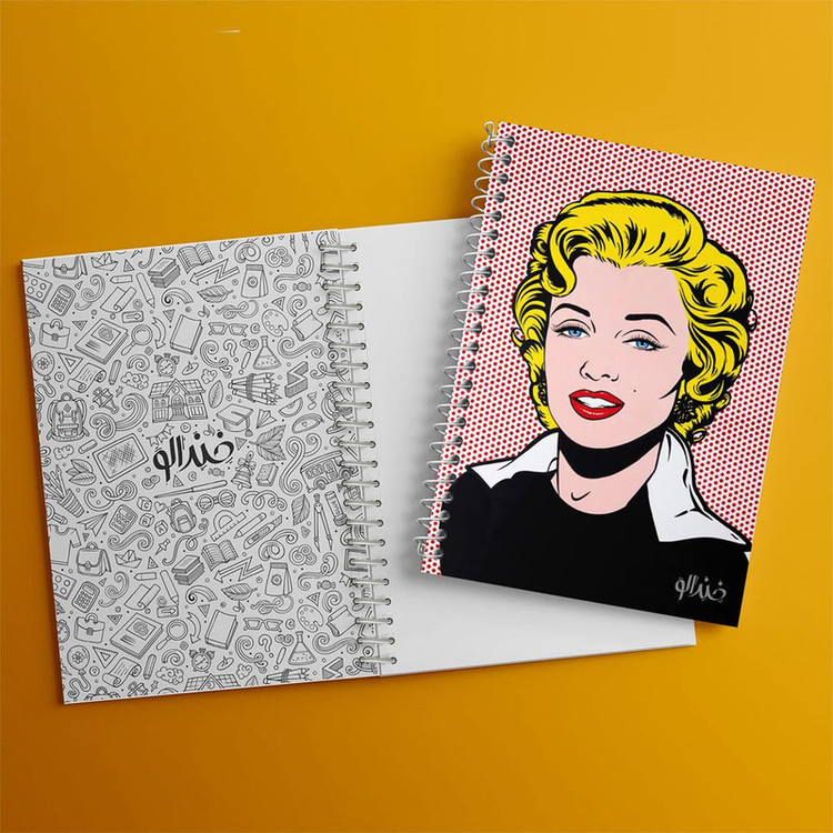 دفتر مشق 100 برگ خندالو طرح مرلین مونرو Marilyn Monroe کد 3976