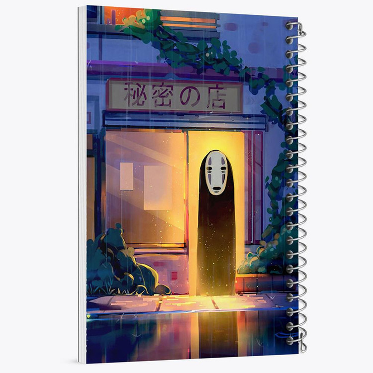 دفتر مشق 100 برگ خندالو طرح نوفیس انیمه شهر اشباح Spirited Away کد 12099
