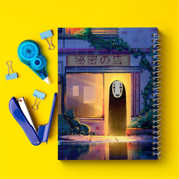 دفتر مشق 100 برگ خندالو طرح نوفیس انیمه شهر اشباح Spirited Away کد 12099