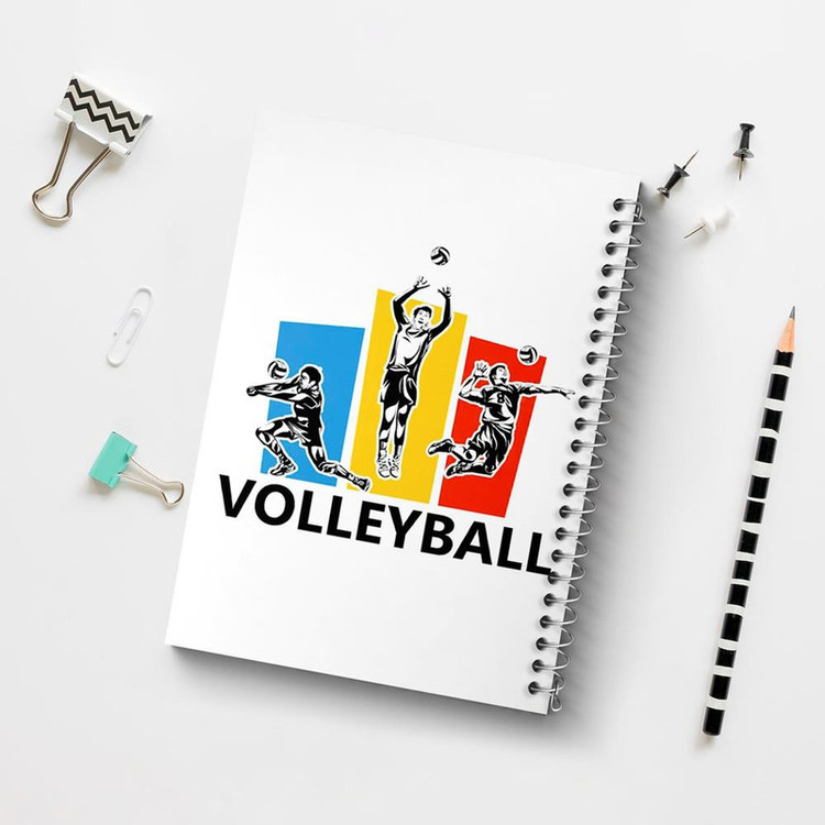 دفتر مشق 100 برگ خندالو طرح والیبال Volleyball کد 26425