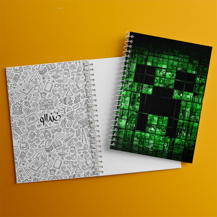 دفتر مشق 100 برگ خندالو طرح ماینکرافت (Minecraft) کد F2418