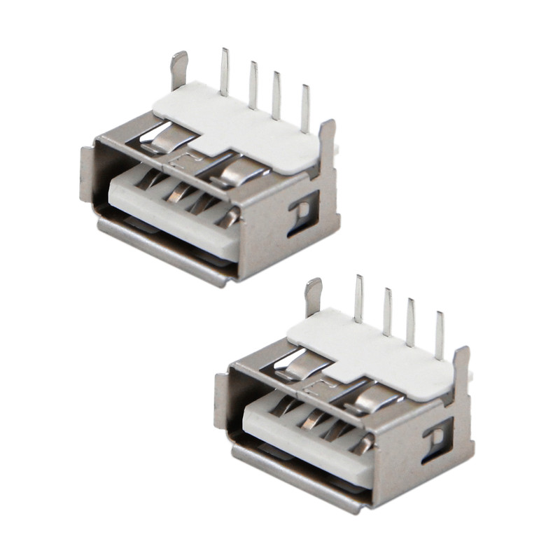 کانکتور مادگی USB-A مدل 4Pin-90Degree بسته دو عددی