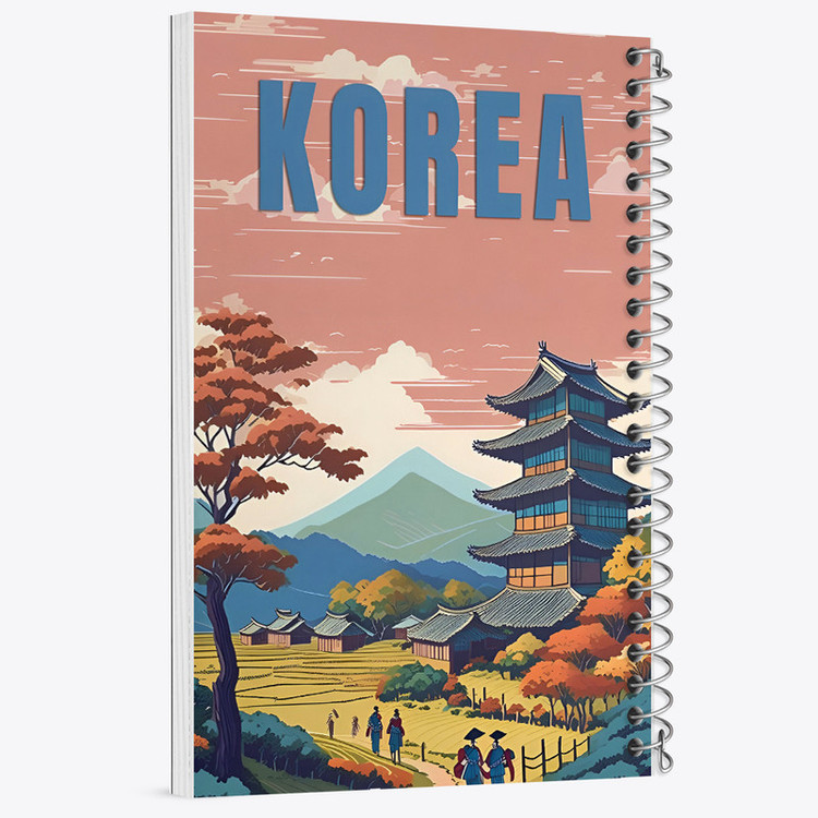 دفتر مشق 100 برگ خندالو طرح کره (Korea) کد F6304