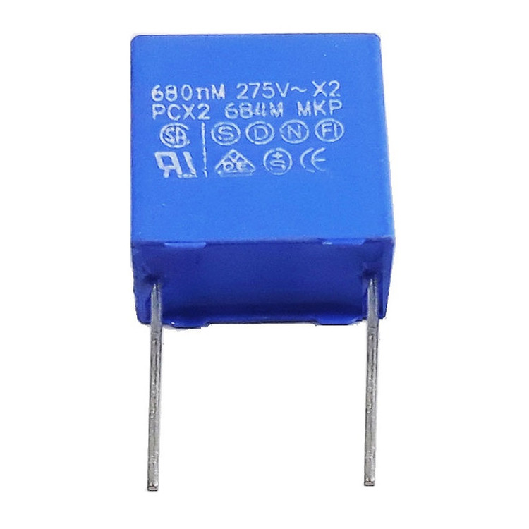 خازن 680 نانوفاراد مدل MKT-X2-275AC کد 14 بسته 4 عددی