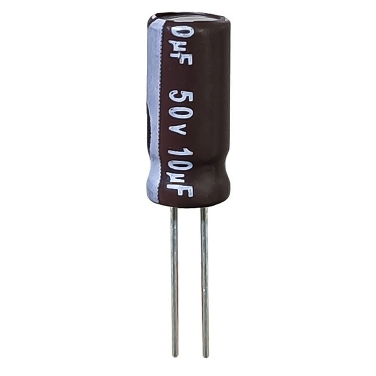 خازن الکترولیت 10 میکروفاراد 50 ولت آکسبوم مدل TEC-1050 بسته 16 عددی