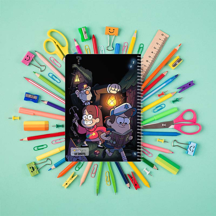 دفتر نقاشی 50 برگ کارنیکا طرح آبشار جاذبه Gravity Falls کد 49421 مجموعه 4 عددی