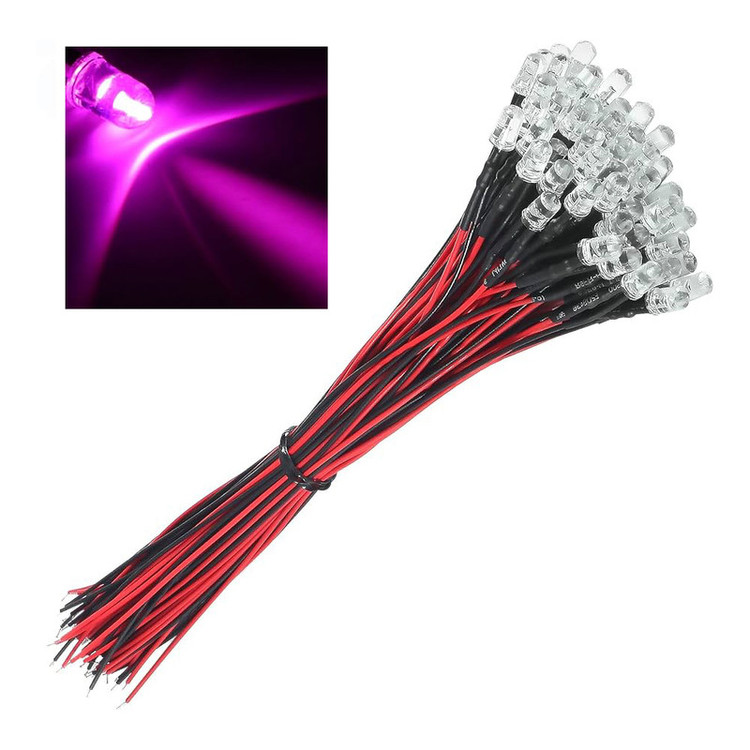 ال ای دی 12 ولت صورتی مدل HG-P1215 بسته 20 عددی