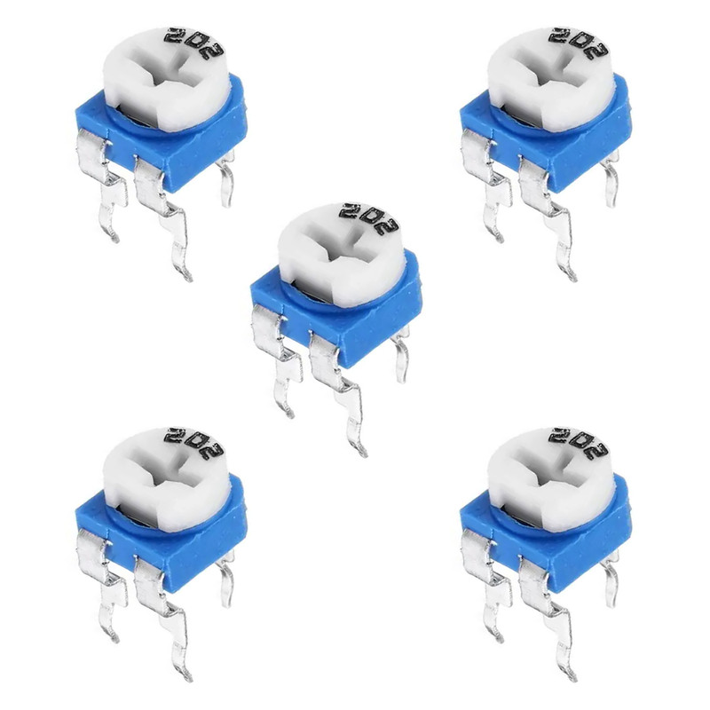 پتانسیومتر 2 کیلو اهم مدل 2K-202 بسته 5 عددی