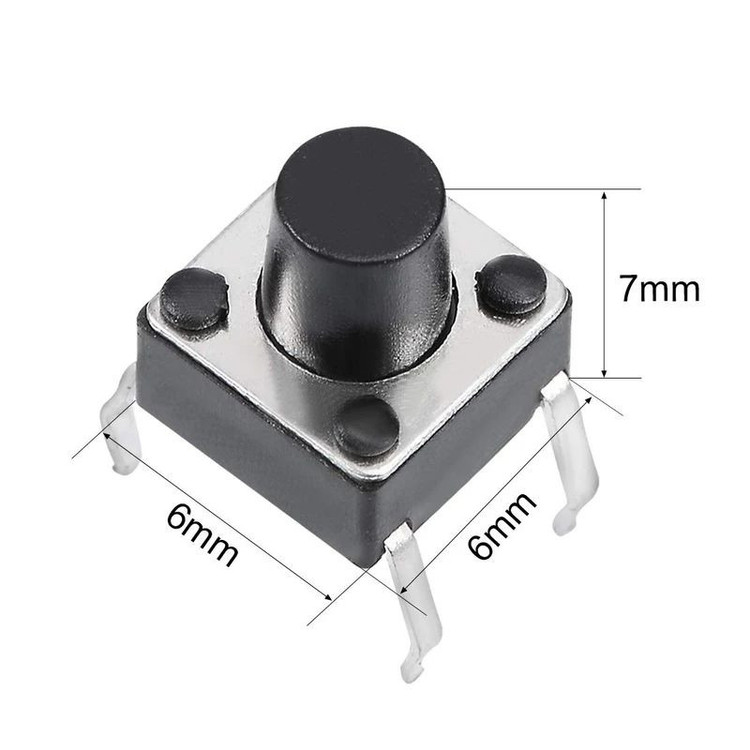میکروسوئیچ کد 6x6x7 بسته 10 عددی