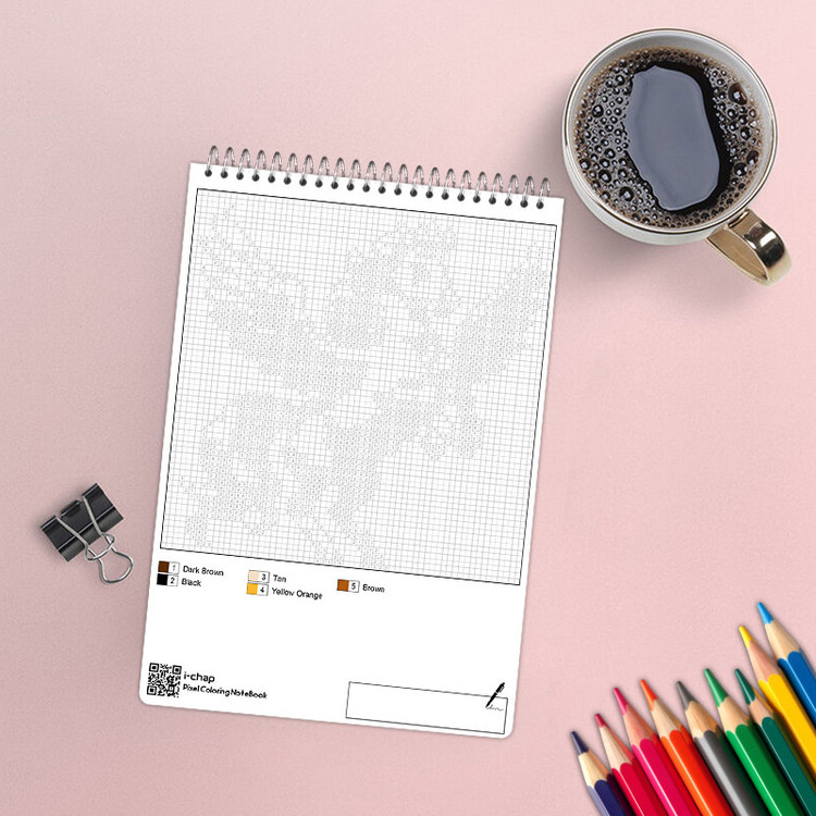 دفتر رنگ آمیزی 20 برگ آی چاپ مدل پیکسلی سوپرایز طرح فانتزی کد 140