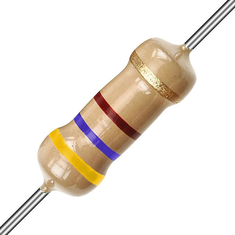 مقاومت 470اهم 1/4وات کد 470R1/4w بسته 12 عددی