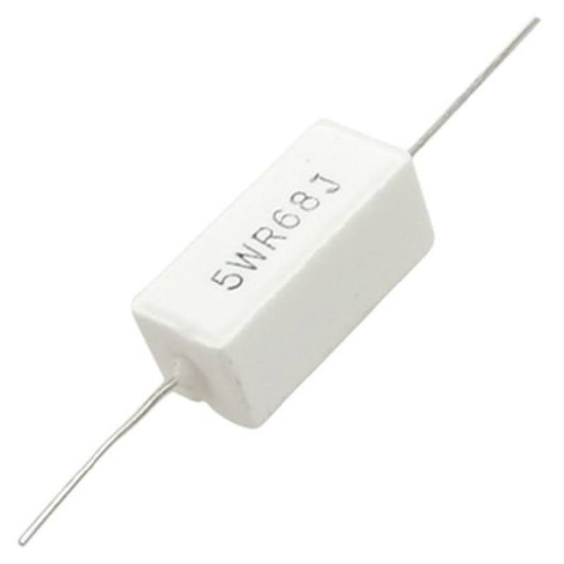 مقاومت آجری 0.68 اهم کد 5W-68 بسته 4 عددی