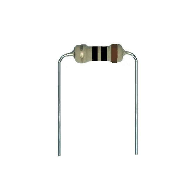 مقاومت 10 اهم مدل 1/4W-5% بسته 100 عددی