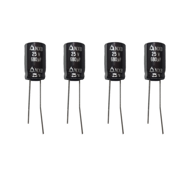 خازن 680 میکروفاراد مدل NXB25V بسته 4 عددی