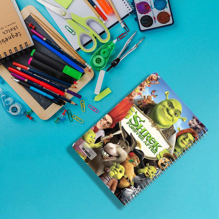 دفتر نقاشی 50 برگ کارنیکا طرح شرک Shrek کد 23880 مجموعه 4 عددی