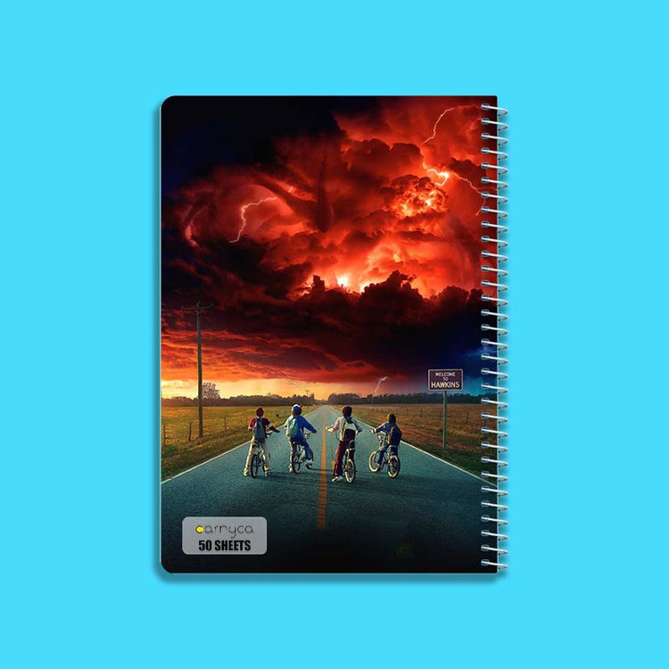 دفتر نقاشی 50 برگ کارنیکا طرح چیزهای عجیب Stranger Things کد 57293 مجموعه 4 عددی