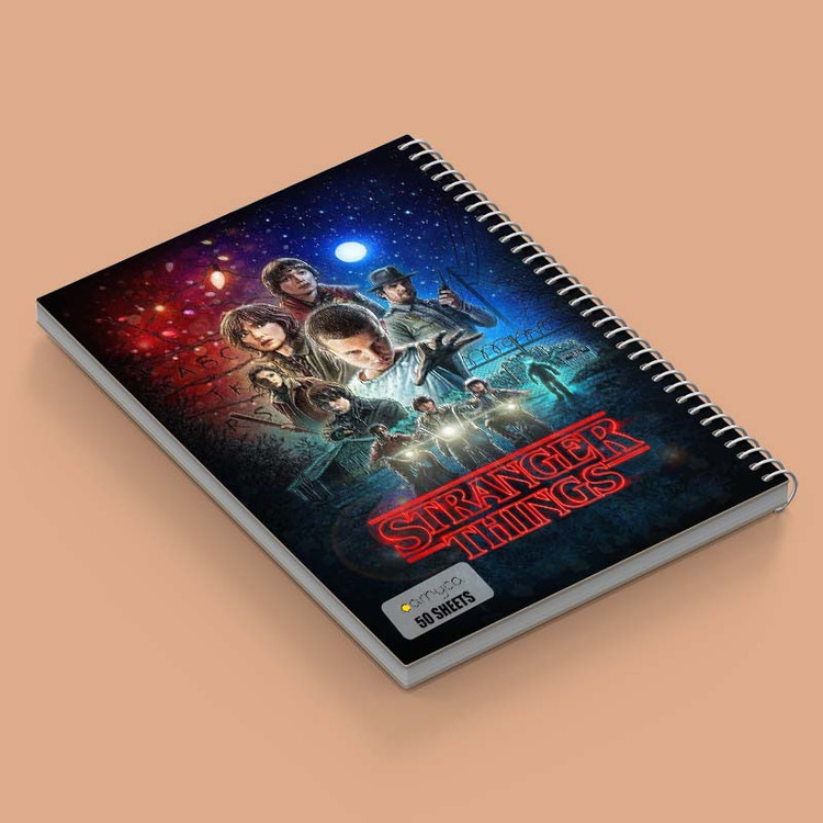 دفتر نقاشی 50 برگ کارنیکا طرح چیزهای عجیب Stranger Things کد 57293 مجموعه 4 عددی