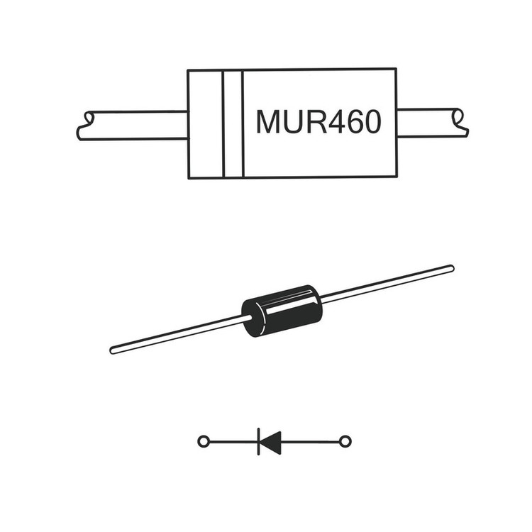 دیود مدل MUR460 بسته 5 عددی