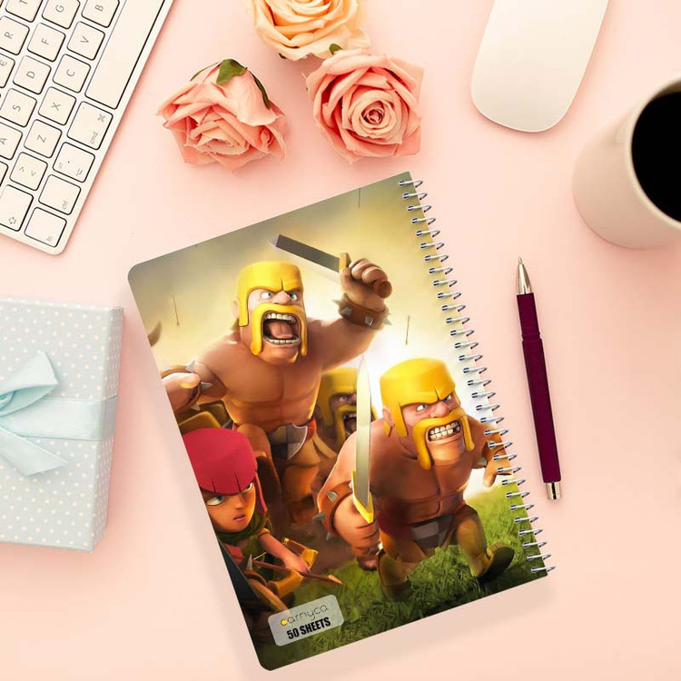 دفتر نقاشی 50 برگ کارنیکا طرح کلش اف کلنز Clash of Clans کد 33144 مجموعه 4 عددی