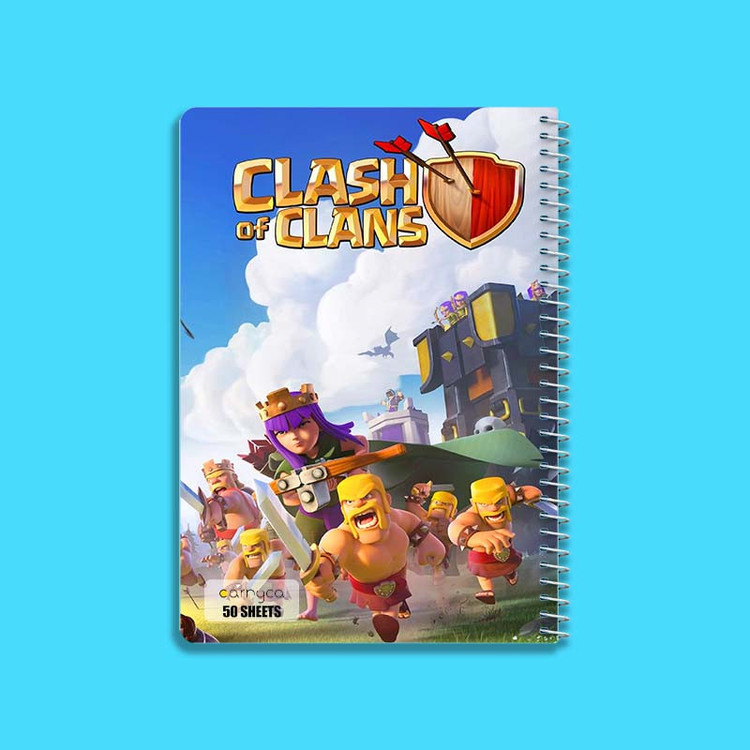 دفتر نقاشی 50 برگ کارنیکا طرح کلش اف کلنز Clash of Clans کد 33144 مجموعه 4 عددی