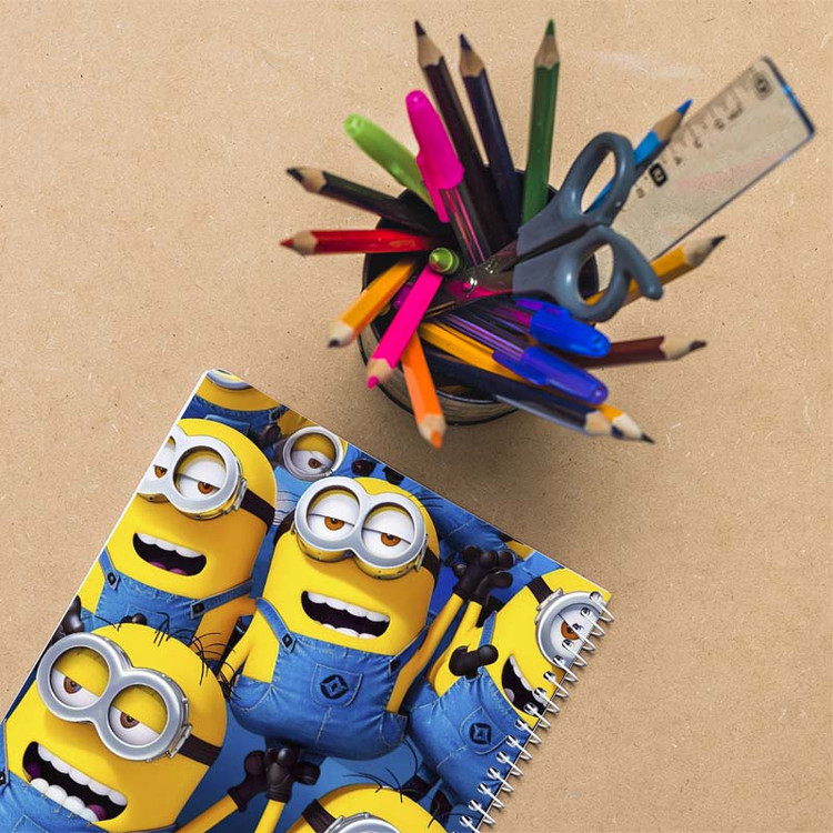 دفتر نقاشی 50 برگ کارنیکا طرح Minions کد 61502 مجموعه 4 عددی