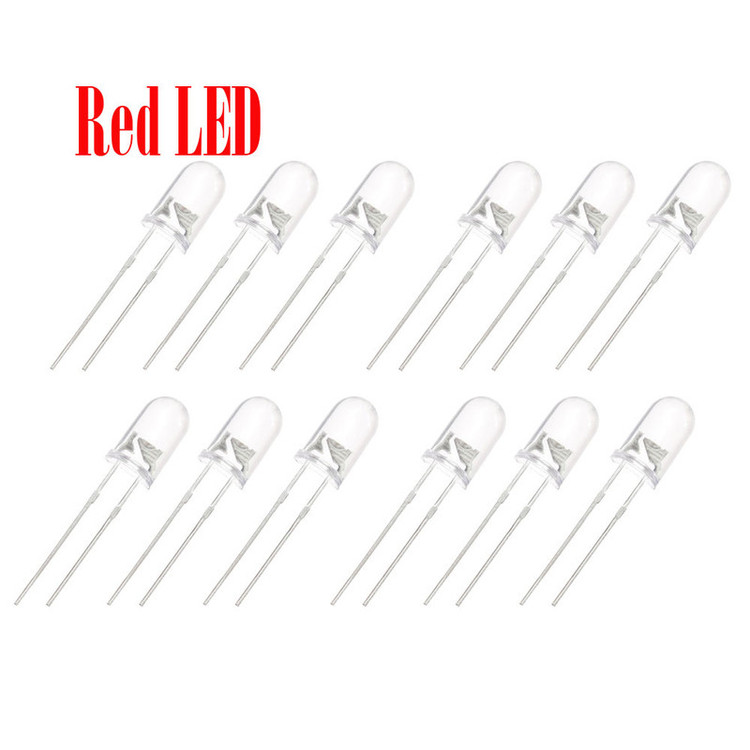 دیود LED مدل D5mm Red بسته 12 عددی