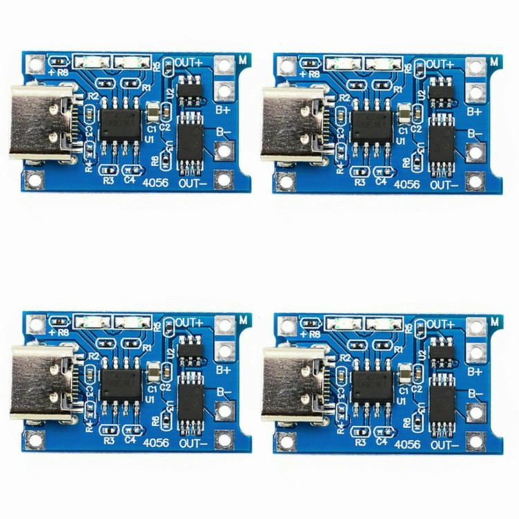 ماژول شارژر باتری مدل TP- 4056 Micro USB TypeC بسته 4 عددی