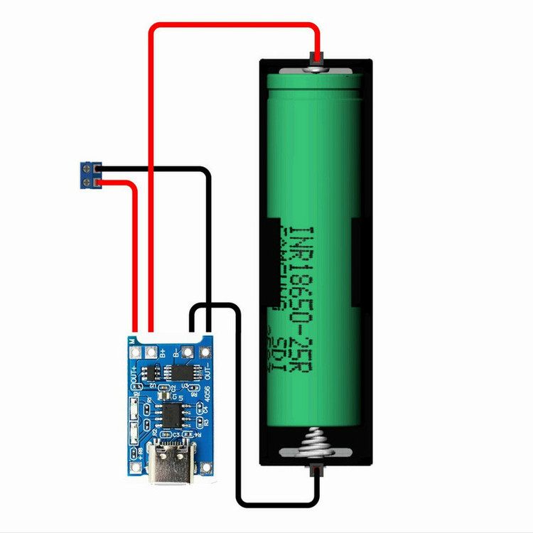 ماژول شارژر باتری مدل TP- 4056 Micro USB TypeC بسته 4 عددی