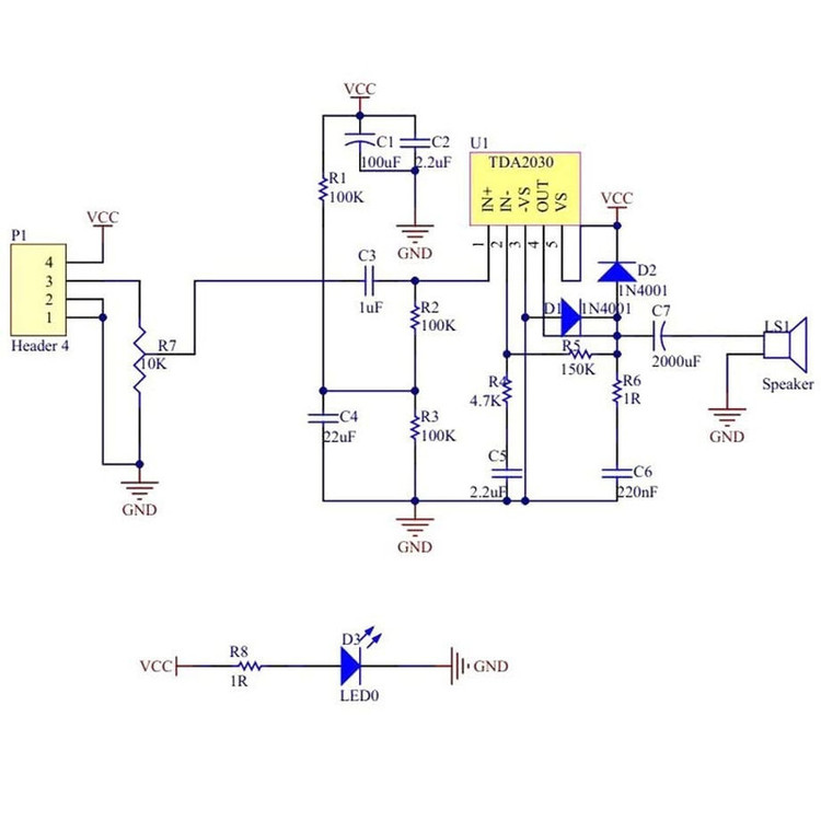 ماژول آمپلی فایر مدل TDA2030A