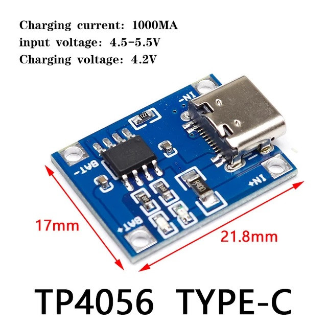 ماژول شارژر باتری مدل TP-4056 Type-C بسته 4 عددی