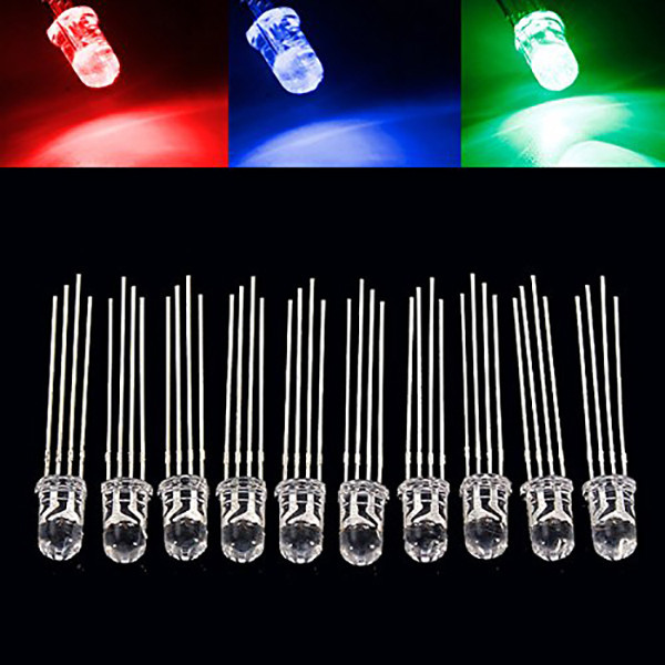 دیود ال ای دی 4 پین مدل RGB بسته 10 عددی