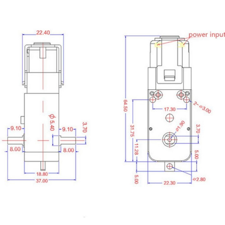 موتور گیربکس مولد برق مدل 6.5v