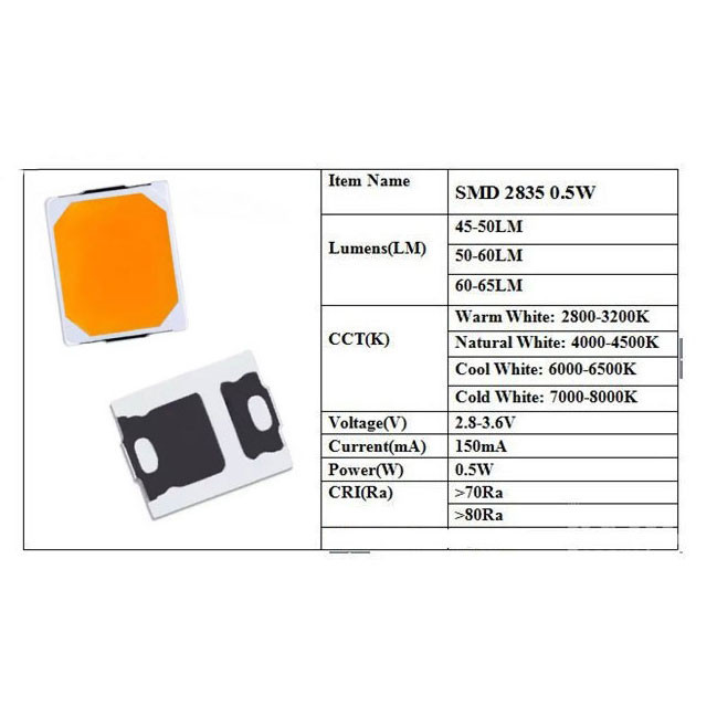 دیود LED مدل 2835M بسته 100 عددی