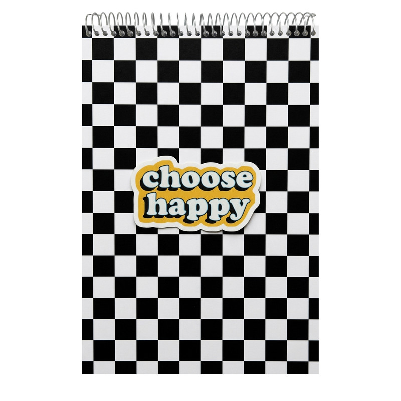دفتر شطرنجی 80 برگ سیمی جلد سخت نوتیوا مدل choose happy کد ch106