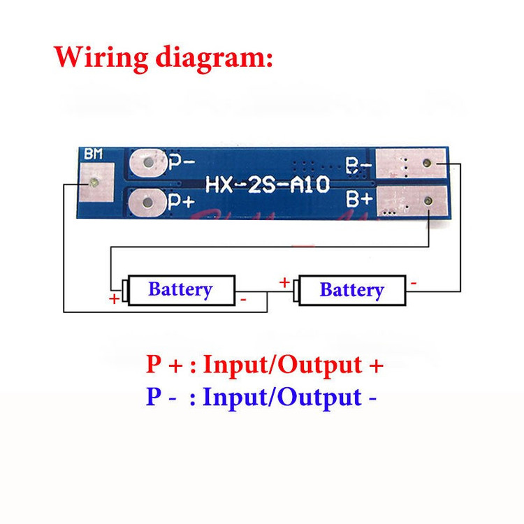 ماژول محافظ شارژ باتری لیتیوم مدل CC-2C-3A