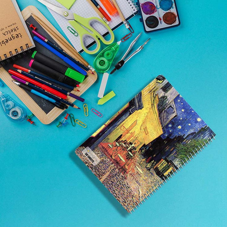 دفتر نقاشی 50 برگ کارنیکا طرح نقاشیهای ونگوگ Van Gogh Paintings کد 55872 مجموعه 4 عددی