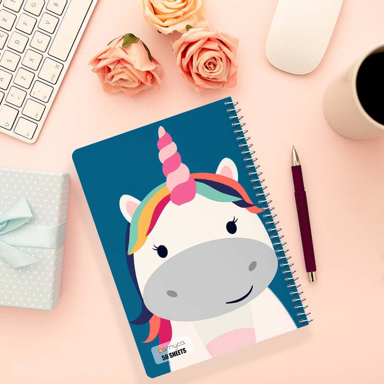 دفتر نقاشی 50 برگ کارنیکا طرح یونیکورن Unicorn کد 44505 مجموعه 4 عددی
