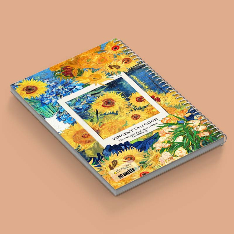 دفتر نقاشی 50 برگ کارنیکا طرح شب پرستاره فانتزی ونگوگ Fantasy Starry Night Van Gogh کد 44318 مجموعه 4 عددی