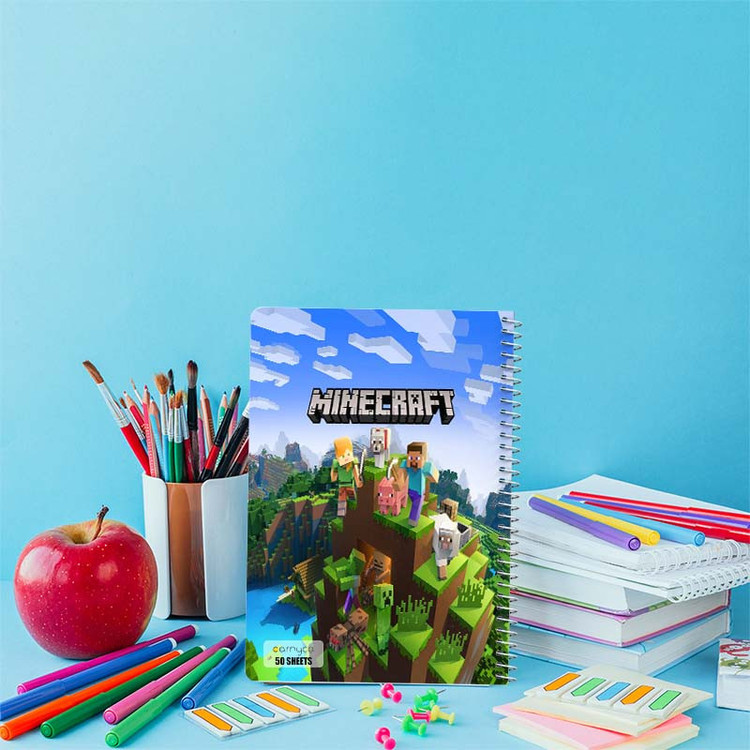 دفتر نقاشی 50 برگ کارنیکا طرح ماینکرفت Minecraft کد 41489 مجموعه 4 عددی