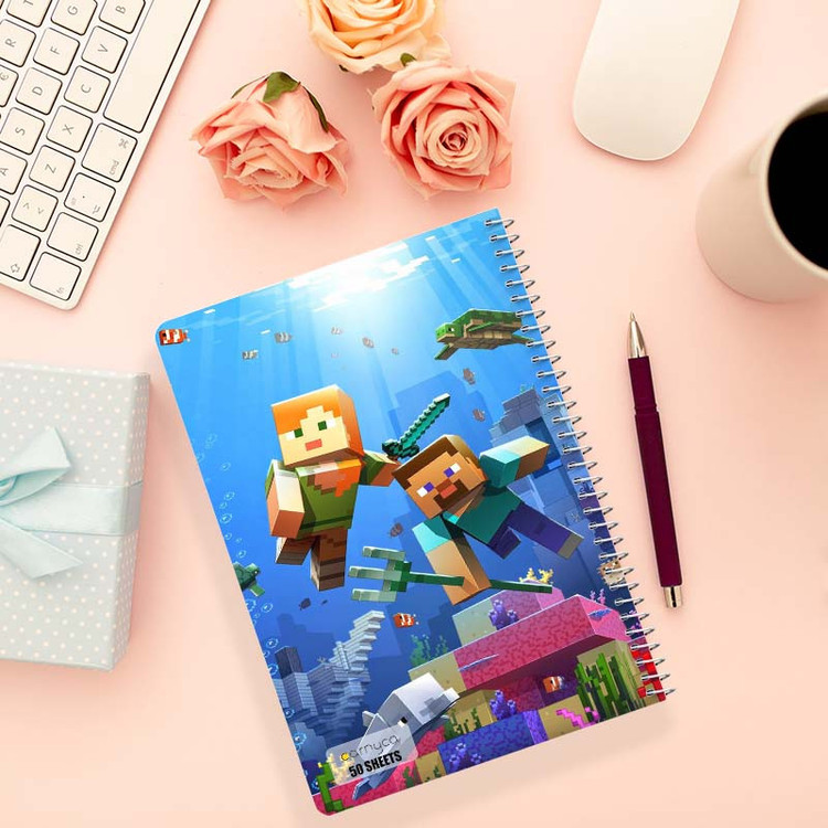 دفتر نقاشی 50 برگ کارنیکا طرح ماینکرفت Minecraft کد 41489 مجموعه 4 عددی