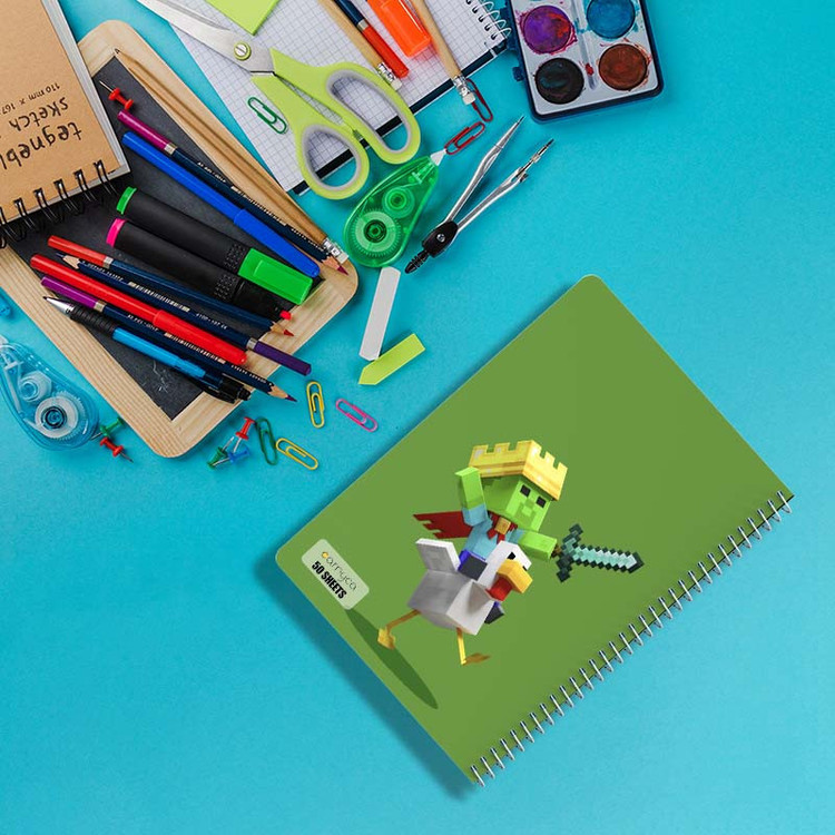 دفتر نقاشی 50 برگ کارنیکا طرح ماینکرفت Minecraft کد 41489 مجموعه 4 عددی