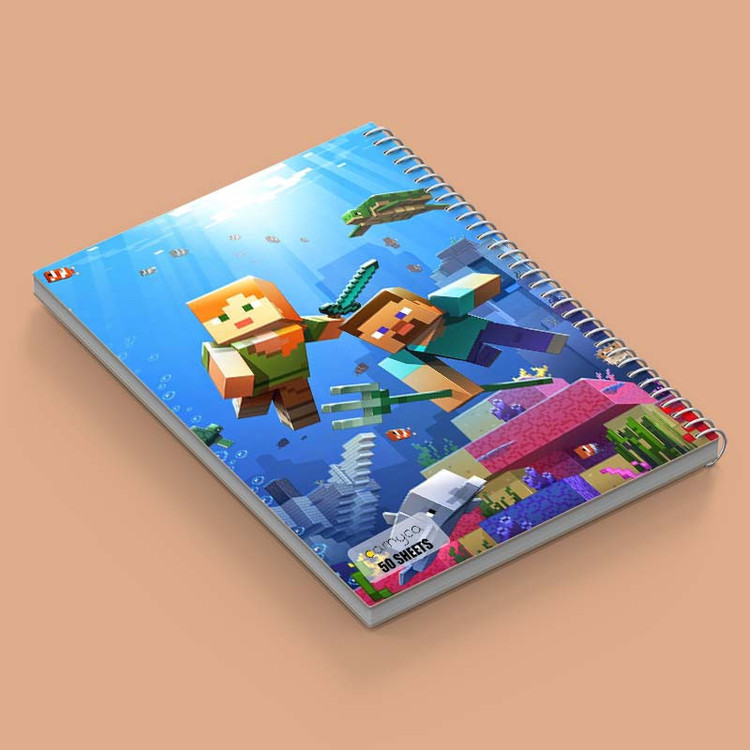 دفتر نقاشی 50 برگ کارنیکا طرح ماینکرفت Minecraft کد 41489 مجموعه 4 عددی