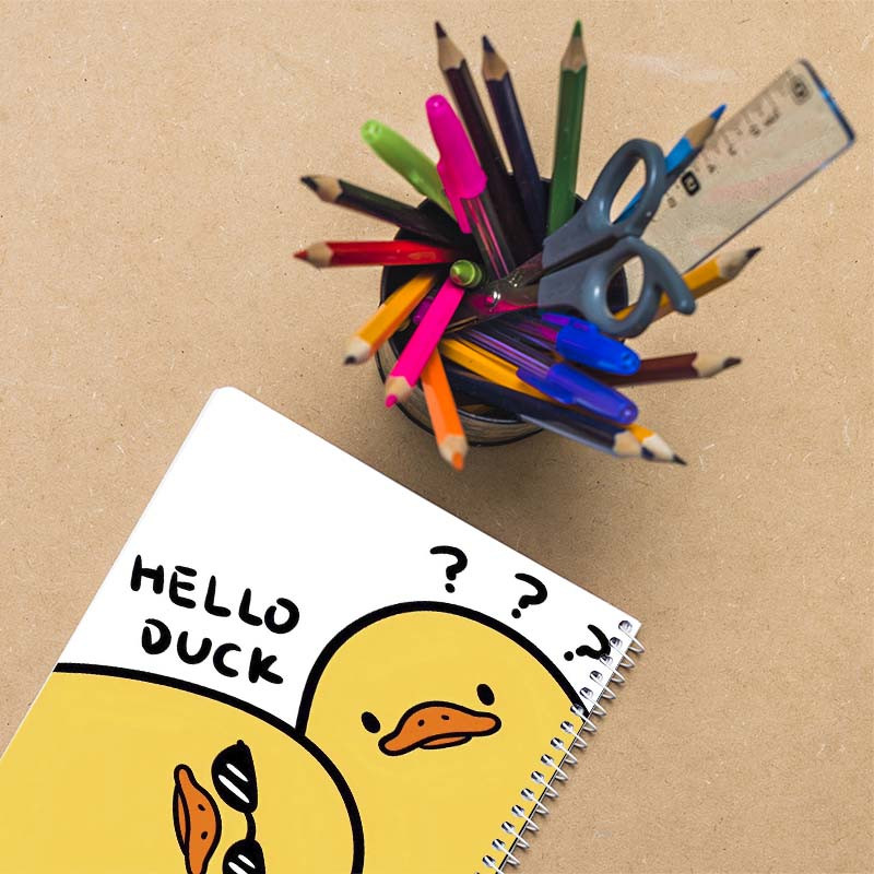 دفتر نقاشی 50 برگ کارنیکا طرح اردک کیوت Cute Duck کد 62953 مجموعه 4 عددی