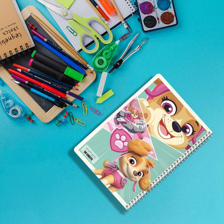 دفتر نقاشی 50 برگ کارنیکا طرح سگ های نگهبان paw patrol کد 98208 مجموعه 4 عددی