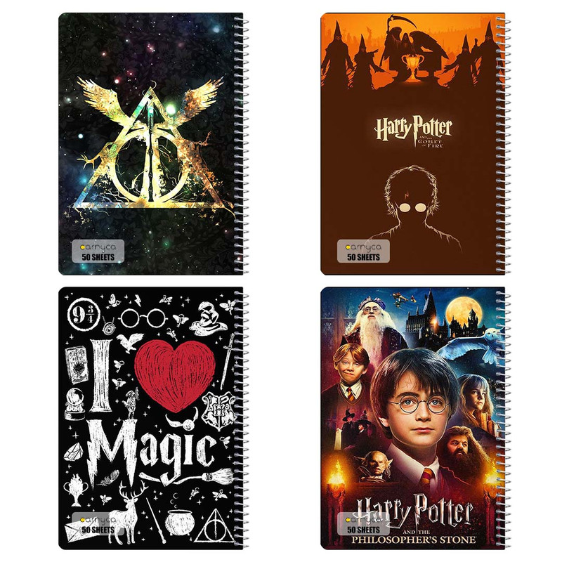 دفتر نقاشی 50 برگ کارنیکا طرح هری پاتر Harry Potter کد 67527 مجموعه 4 عددی