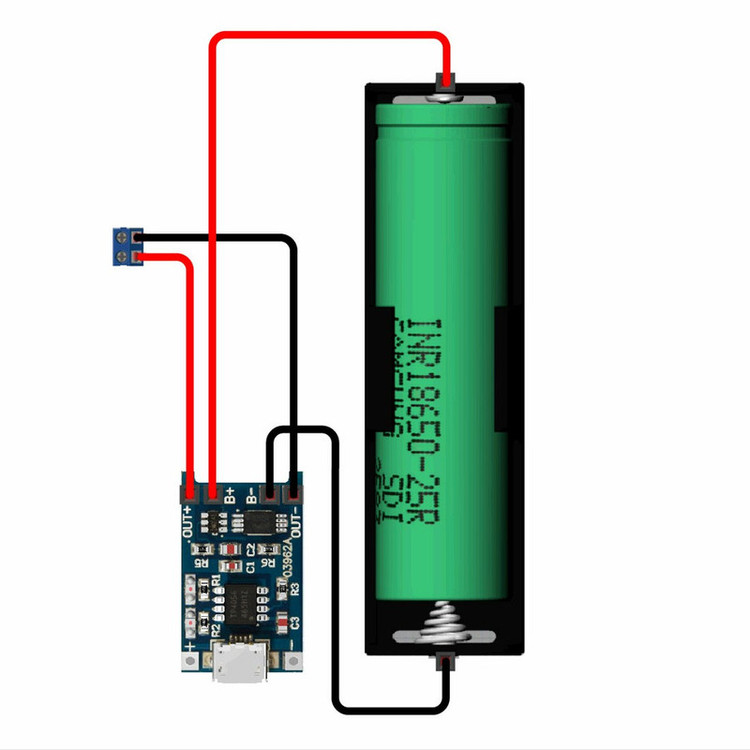 ماژول شارژر باتری مدل TP- 4056 Micro USB بسته 5 عددی
