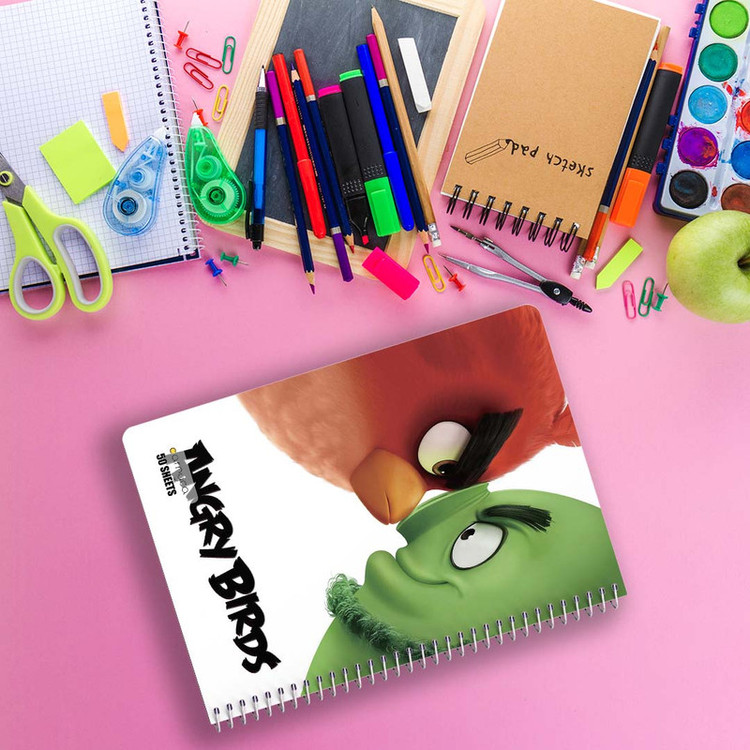 دفتر نقاشی 50 برگ کارنیکا طرح The Angry Birds کد 33250 مجموعه 4 عددی